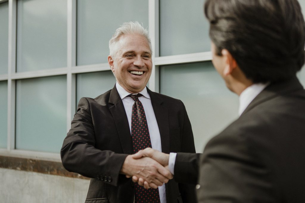 Corporate business handshake